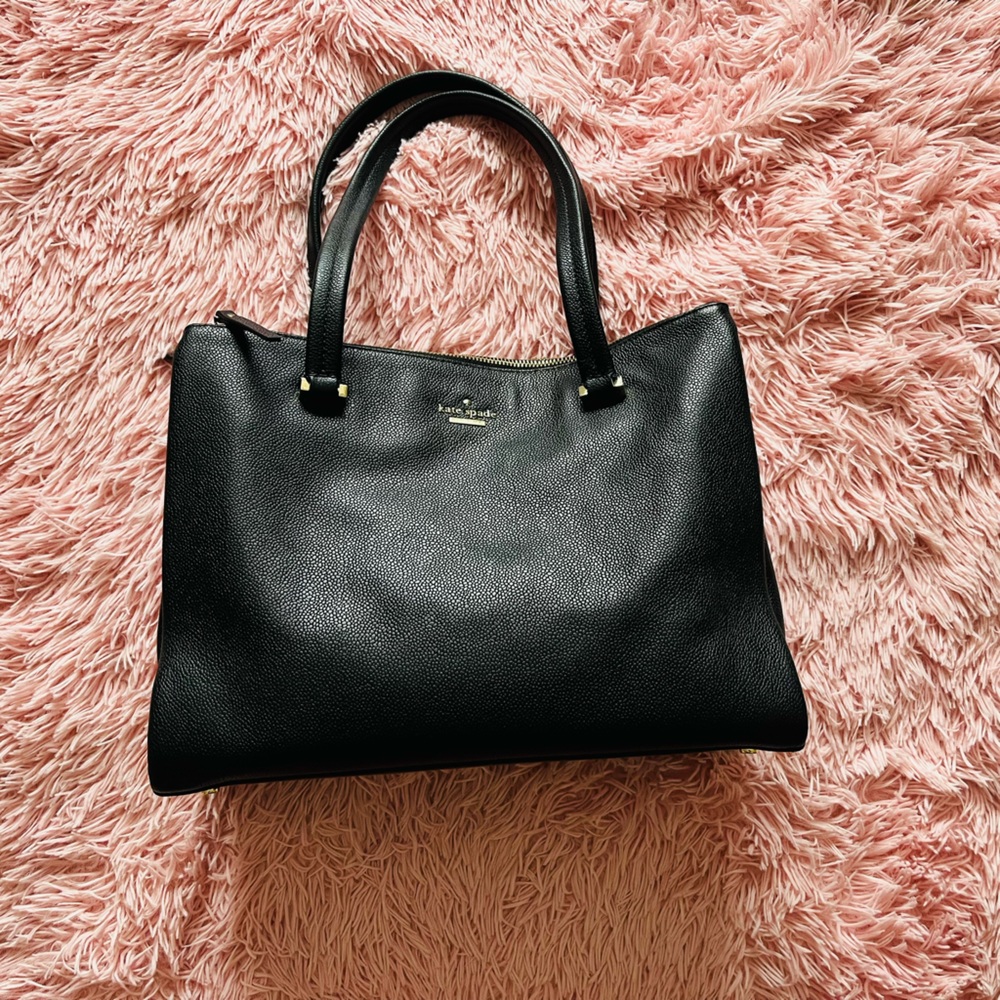 Kate Spade Large Black Leather Tote Purse